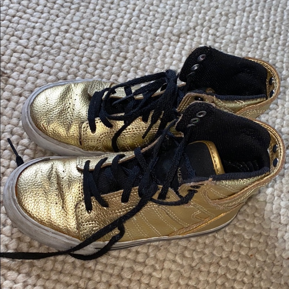 Gold children’s shoes